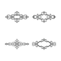 set of decorative elements