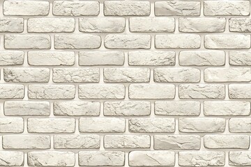 Fototapeta premium CreamColored Brick Wall Texture Seamless Pattern Background Image