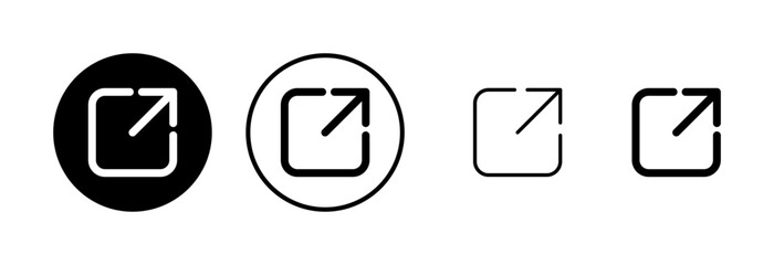 External link icon logo design. link sign and symbol. hyperlink symbol