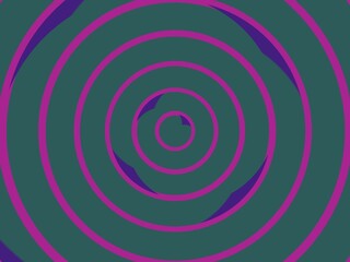 Hypnotic teal and magenta concentric circles.  The swirling pattern creates depth and movement, ideal for backgrounds.