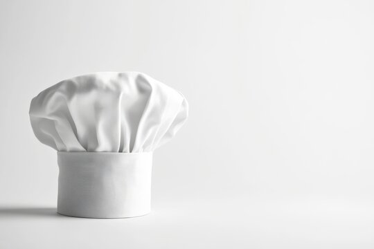 Chef Hat on White Background Represents Culinary Arts and Cooking