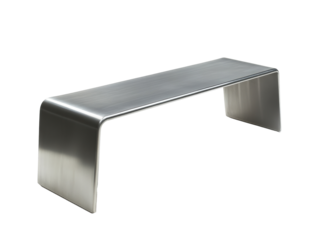 Modern stainless steel bench design for contemporary spaces on Transparent Background