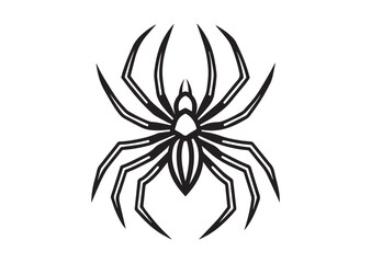 Spider Monogram silhouette vector