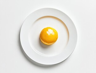 Single glazed donut on a plate