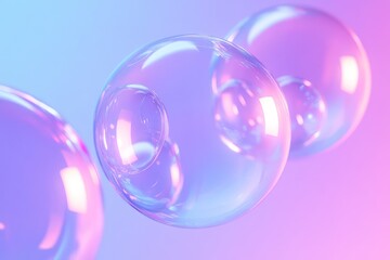 Pastel spheres float, abstract background, vibrant design, website banner