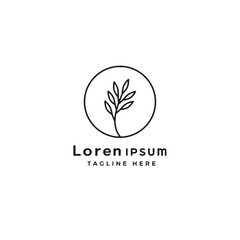 Fototapeta premium Minimalist Botanical Logo Design