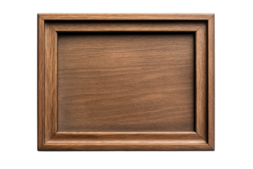 Wooden frame with clear background, ready for decoration