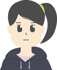 여자 캐릭터 여자 상반신