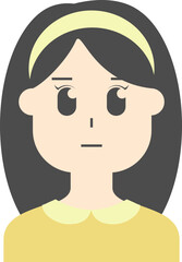 여자 캐릭터 여자 상반신