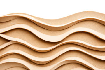 Beige sand texture wavy layer pattern background, cut out transparent