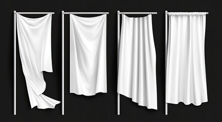White Fabric Drapes
