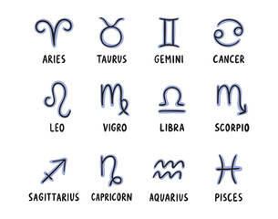 zodiac symbol horoscope for women icon doodle hand drawn. Outline drawing zodiac symbol horoscope line clipart symbol