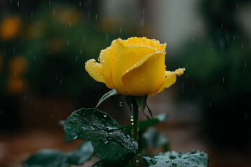 Yellow Roses in Greenhouse with Closed Buds
