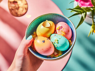 Colorful decorative easter eggs 