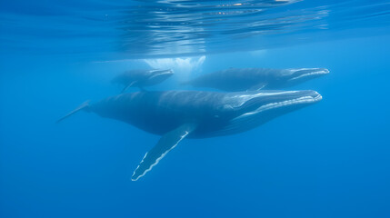 Obraz premium group of humpback whale