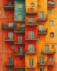 Vibrant Hues of an Italian Apartment Building
