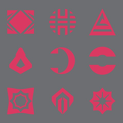 A set of vector geometric icons for design