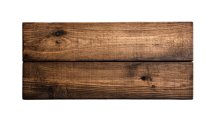 Naklejka premium Rustic Wooden Planks with Unique Grain, Dark Wood Texture, cut out transparent