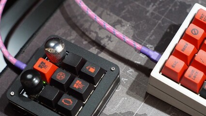 Fototapeta premium Custom Macro Pad and Keyboard Duo