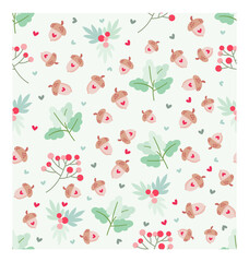 Scrapbook, fundo, patterns, padrão de repetição, estampa, outono, folhas, folhagem, bolotas, scrapbook fundo