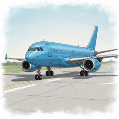 airplane in the sky AI generative