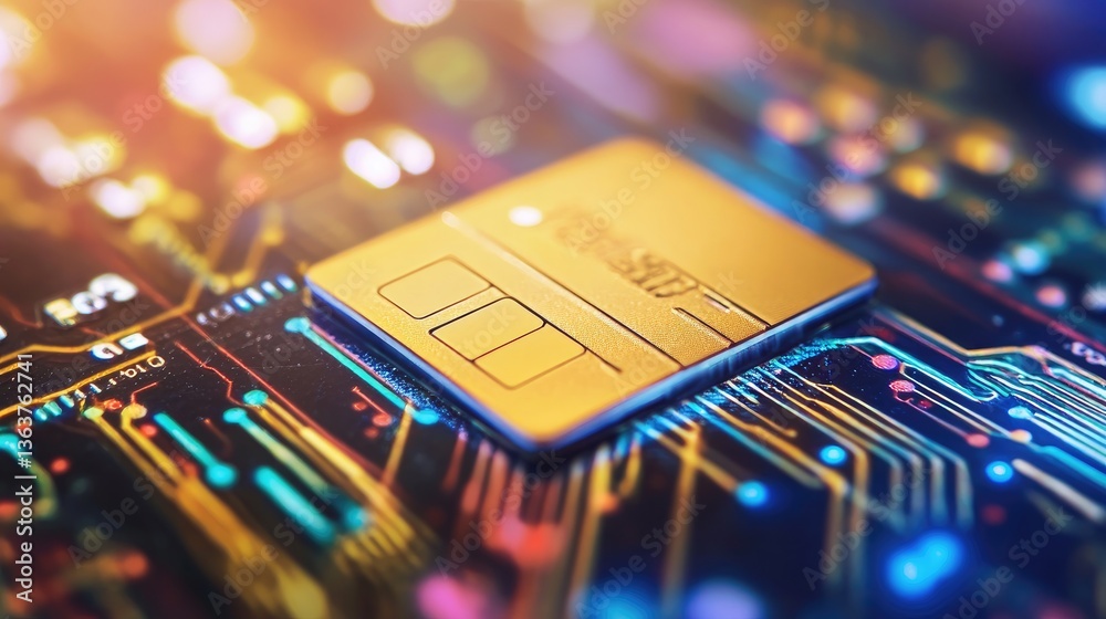 Poster neon-lit digital payment gateway secured by ai-driven encryption and fraud detection.