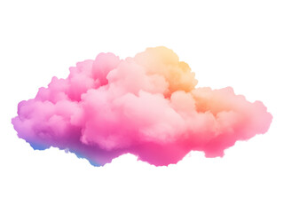 Naklejka premium Colorful Vibrant Cloud with Pink and Orange Hues