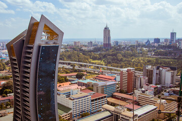 Beautiful view of building, Nairobi, the capital of Kenya, Africa. 