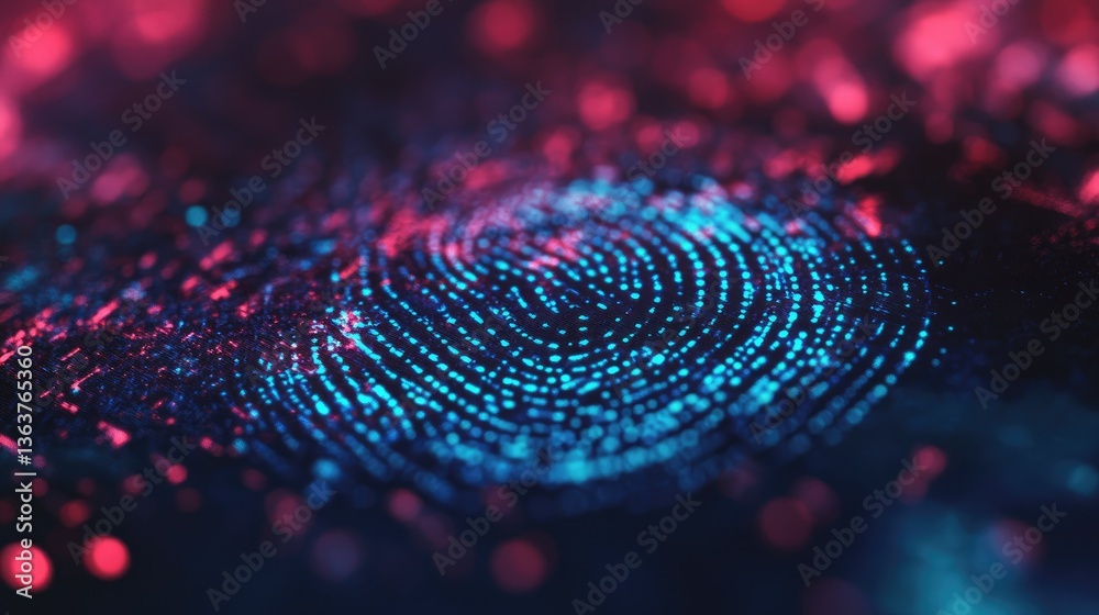 Poster real-time biometric security authentication system ensuring safe banking transactions.