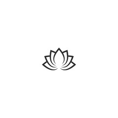 Lotus icon logo flat vector design