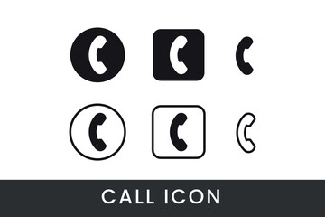 Call icon set vector, call icon set vector art, Phone icon set vector