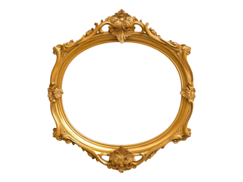 Ornate Vintage Gold Picture Frame with Intricate Design