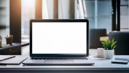 laptop with blank screen