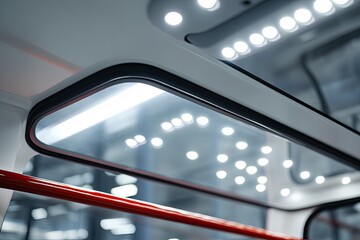 Modern vehicle interior detail,  lighting and windows