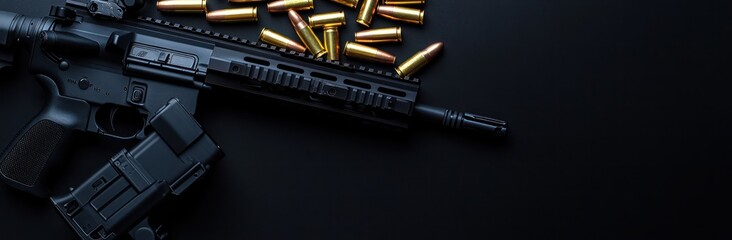 Rifle ammo dark background