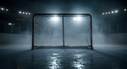 Hockey Goal Net with Lights