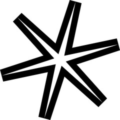 Star geometric shapes. Element bold line style