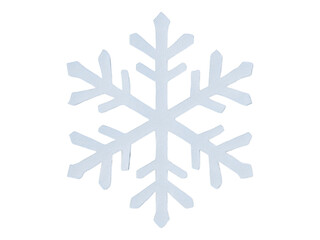 Intricate White Snowflake Design on Transparent Background