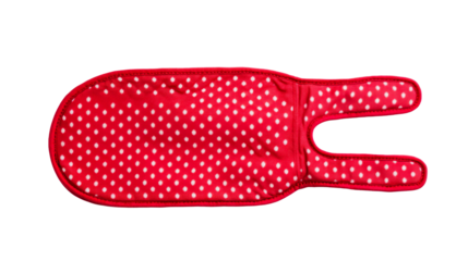Red polka dot kneecap, knee support, protection, aid, cut out transparent