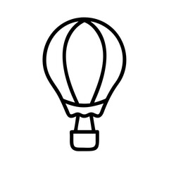 Obraz premium Hot air balloon in simple line art style 