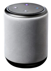 Smart speaker setup modern home technology device indoor isolated on transparent background