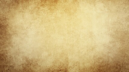 Obraz premium Vintage textured background in warm beige and golden tones, featuring a subtle gradient that fades from darker edges to a lighter center. The surface has a slightly grungy.
