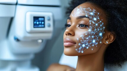 AI Skincare: Futuristic Facial Treatment
