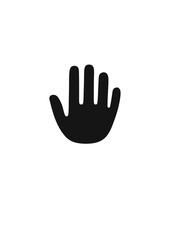 Fototapeta premium Stop hand icon symbolizing caution and prevention - copy space