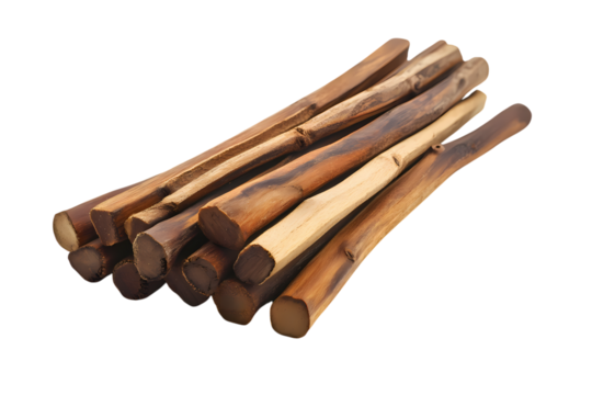 Sandalwood Sticks Isolated on Transparent Background. for natural fragrance