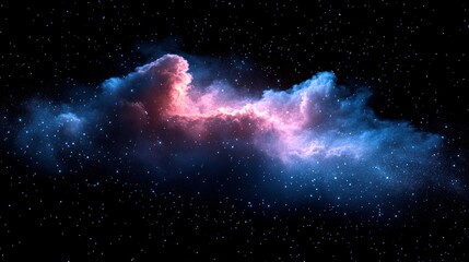 Fototapeta premium Cosmic Nebula: A Celestial Tapestry of Pink and Blue