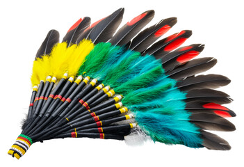 Cultural celebration native american headdress artistic isolated on transparent background