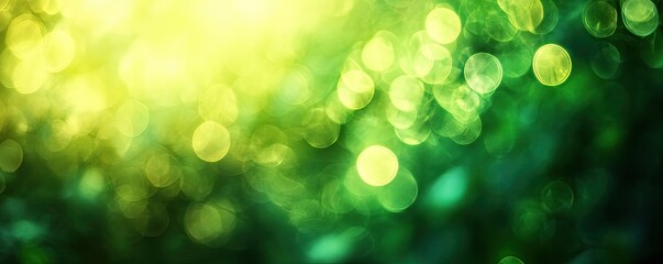 Obraz premium Abstract Green Bokeh Background