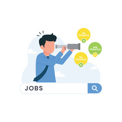 Job seeking. Employees looking for new job. career or job search, find opportunity, seek for vacancy or work position concept