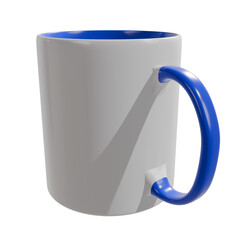 blue mug isolated on transparent background